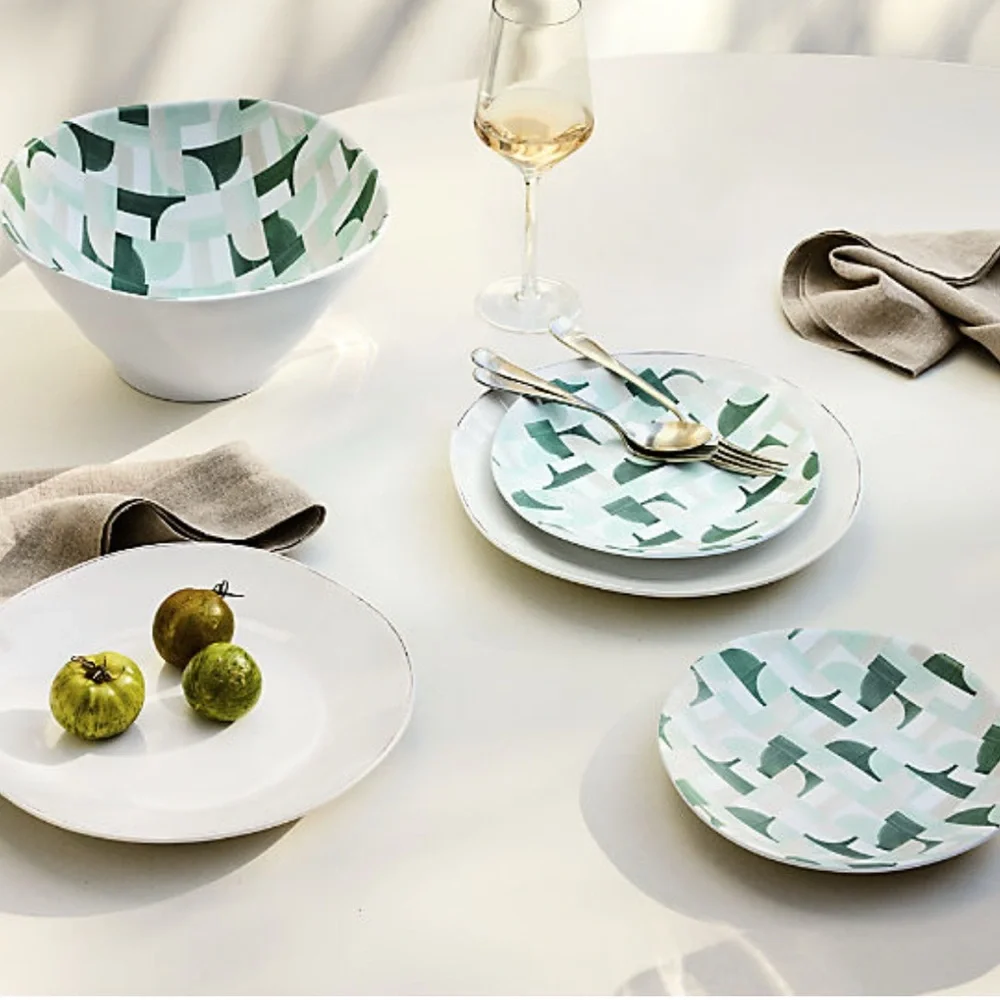 New! Crate&Barrel Marin Melamine Salad Appetizer Plate